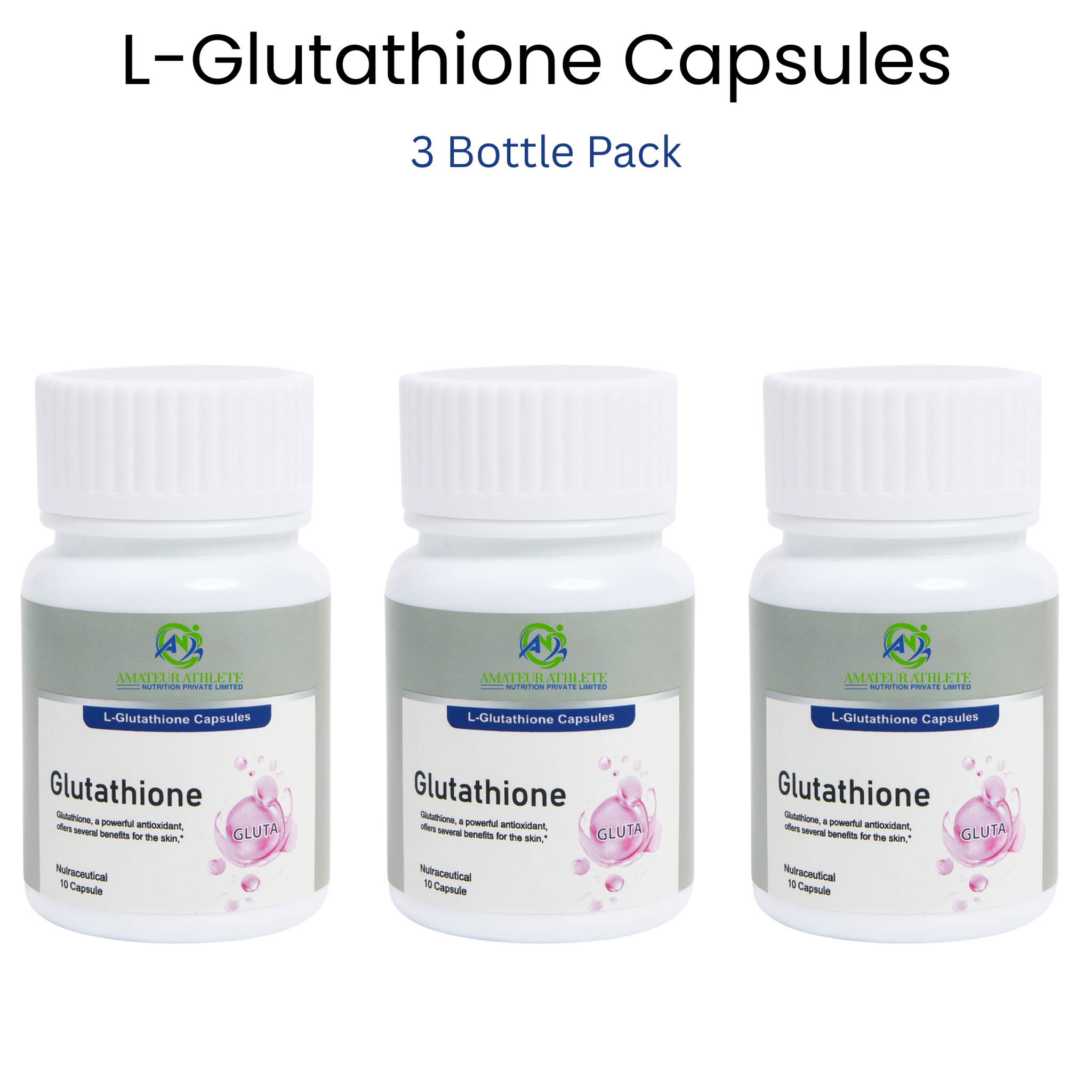 L-Glutathione Capsules 3 Bottle Pack